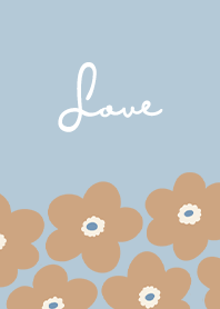 in bloom, flower w / blue