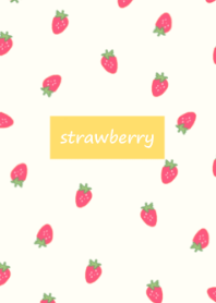 strawberry_pattern #yellow beige