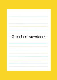 2 COLOR NOTEBOOKj-LB&YEL GR-YELLOW-RED
