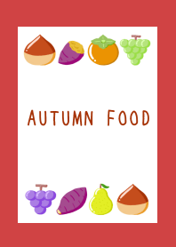 AUTUMN FOOD Theme/RED/BEIGE