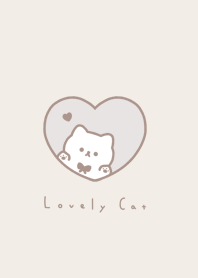 ลูกแมวและหัวใจ / beige gray