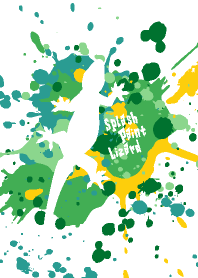 Splash paint Lizard Green-White