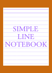 SIMPLE PURPLE LINE NOTEBOOK/TERRACOTTA