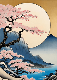 浮世繪 山海櫻花月 5a3DEa