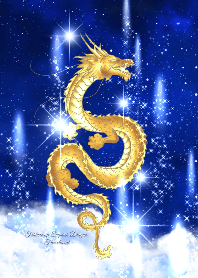 Fortune up Five clawed Dragon in cosmos