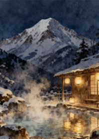 คืนออนเซ็นกลางภูเขา