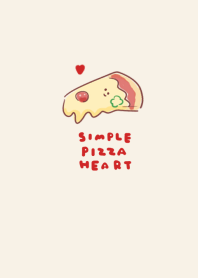 simple pizza heart beige.