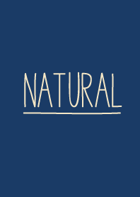 NATURAL navy × beige