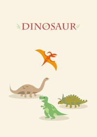 恐竜の大きなコレクション - 赤
