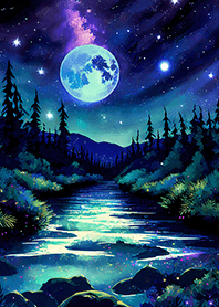 Beautiful starry night view#2650