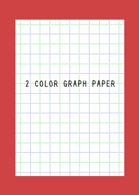 2 COLOR GRAPH PAPER/GREEN&PURPLE/RED/BE
