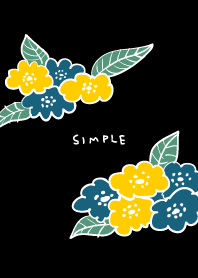 Colorful flowers black16 from Japan