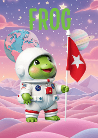 lovelyr frog In Galaxy Theme
