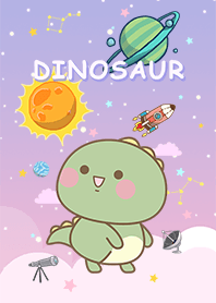 浩瀚宇宙 恐龍星人 漸層 紫色粉紅色星空