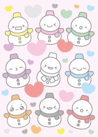 カラフル雪だるま（スノーマン）着せかえ4