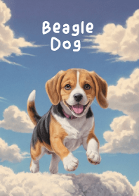 Beagle dog on The Sky Theme