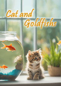 Cat and Goldfish - Luck UP