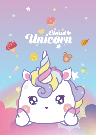 Unicorns Cloud Kawaii Blue Hawaii