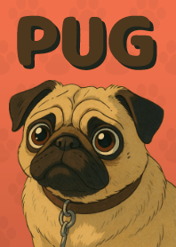 Pop and Cute Pug Theme Red 05