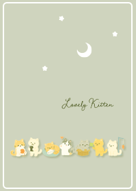 green Autumn Night and Kittens 02_2