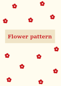 flower pattern#red beige
