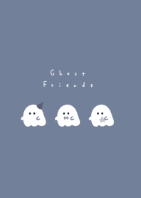 Ghost Friend/ gray blue monochrome