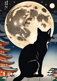 Cat under the Moon 854FEC