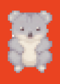 Koala Pixel Art Theme  Red 03