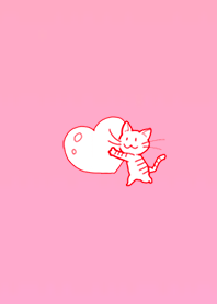 Simple heart cat b