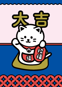 Lucky Cat / Daikichi / Navy x Red