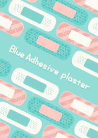 Blue Adhesive plaster.