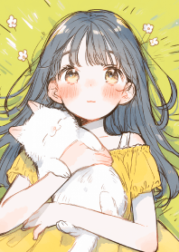 สาวน่ารักและแมว 3