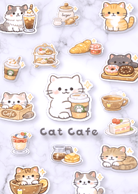 Lavender Fluffy Cat Cafe