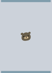 ベージュとブルー / シンプルなくま
