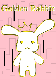 Cute Golden Rabbit (white)
