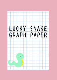 LUCKY SNAKE GRAPH PAPER/ROSE PINK