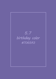birthday color - May 7