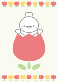 チューリップ:白色スノーマン着せかえ8