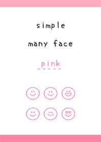 simple many face pink