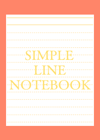 SIMPLE YELLOW LINE NOTEBOOK/APRICOT