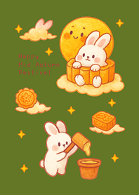 可愛兔兔慶中秋(抹茶綠色)