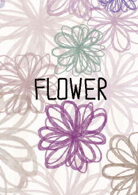 FLOWER-茶色ストライプ-