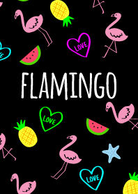 Tropical Flamingo-neon color-