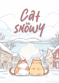 cute cat in winter