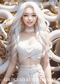 Golden White Snake of Luck 75
