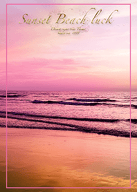 Sunset Beach Good Luck Black Pink