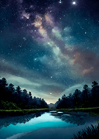 Beautiful starry night view#2309