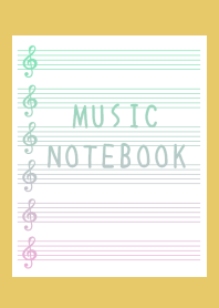GRADIENT MUSIC NOTEBOOK-DUSTY YELLOW