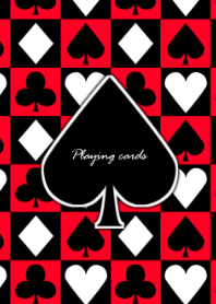 Playing cards tile -Red-