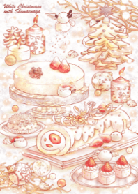シマエナガとホワイトクリスマス
